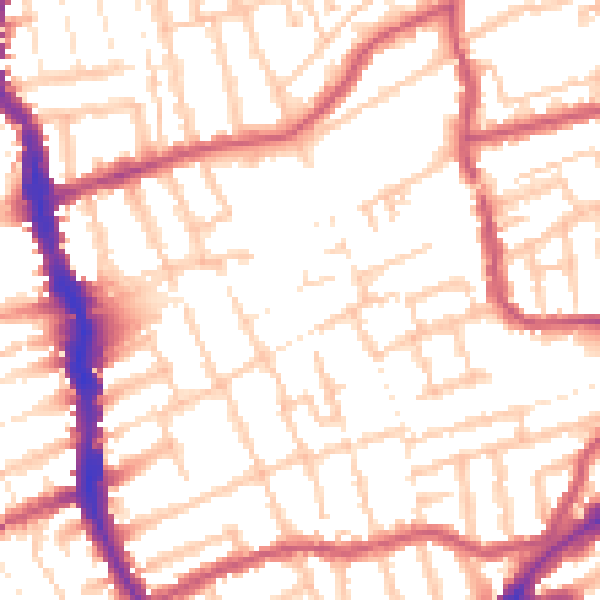 Daytime road noise heatmap for E17 9NH
