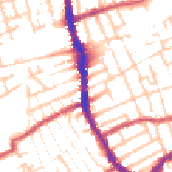 Daytime road noise heatmap for E17 9PT