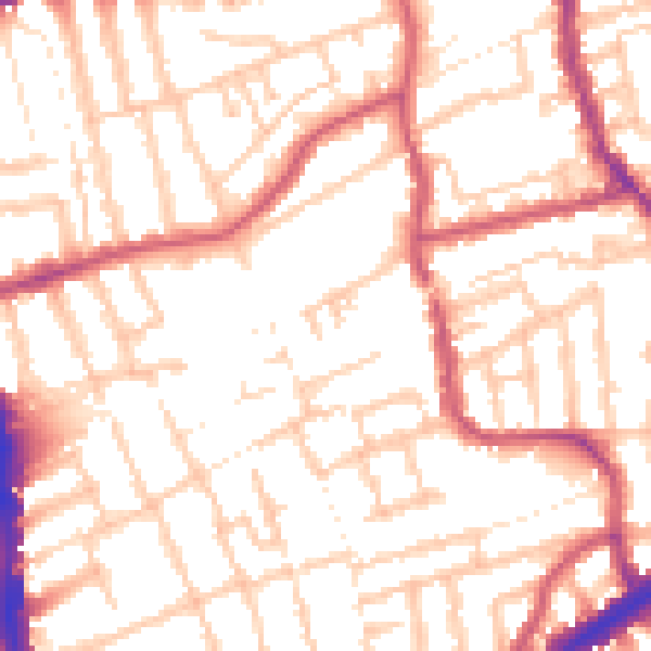 Daytime road noise heatmap for E17 9RP