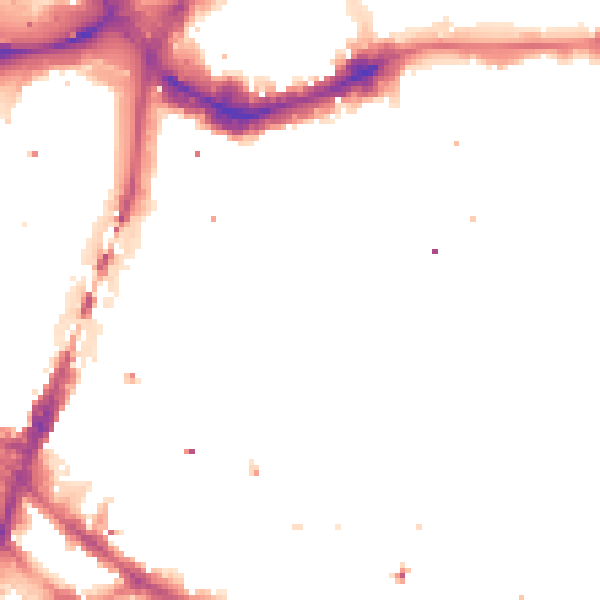 Night-time road noise heatmap for E1W 1BE