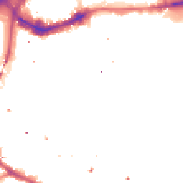 Night-time road noise heatmap for E1W 1LH