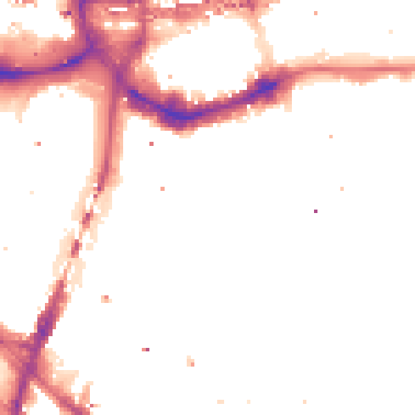 Night-time road noise heatmap for E1W 1LP