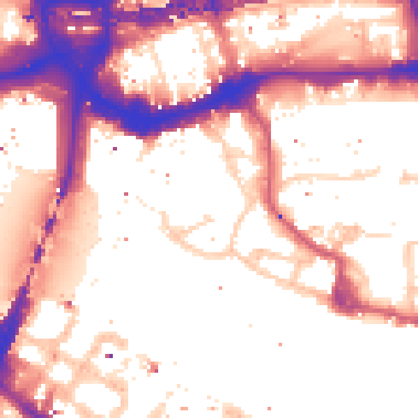 Daytime road noise heatmap for E1W 1LU