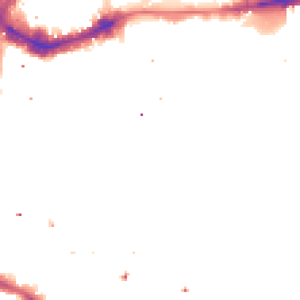 Night-time road noise heatmap for E1W 1LW