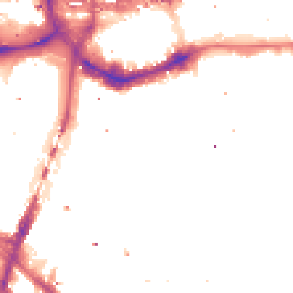 Night-time road noise heatmap for E1W 1NB