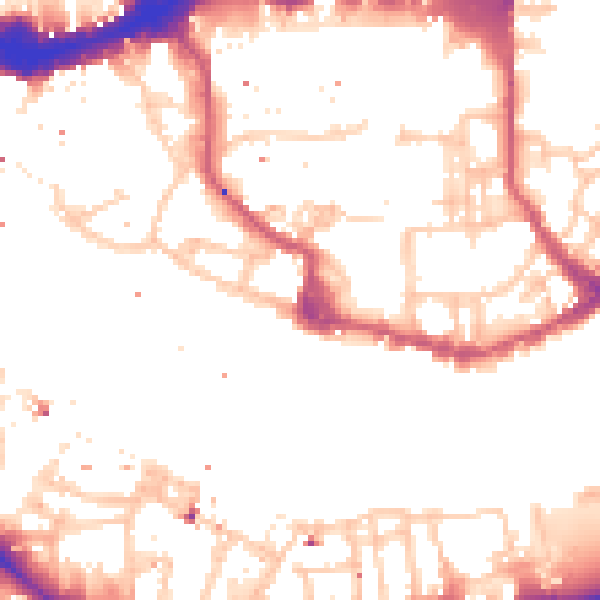 Daytime road noise heatmap for E1W 1NH