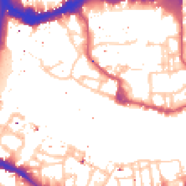 Daytime road noise heatmap for E1W 1NJ