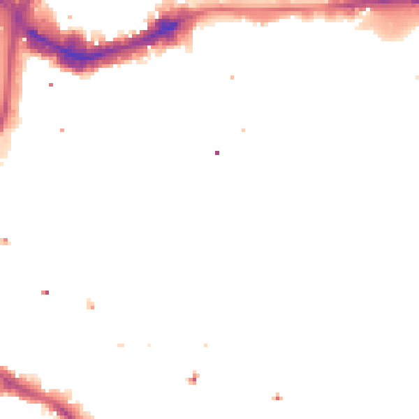 Night-time road noise heatmap for E1W 1NY