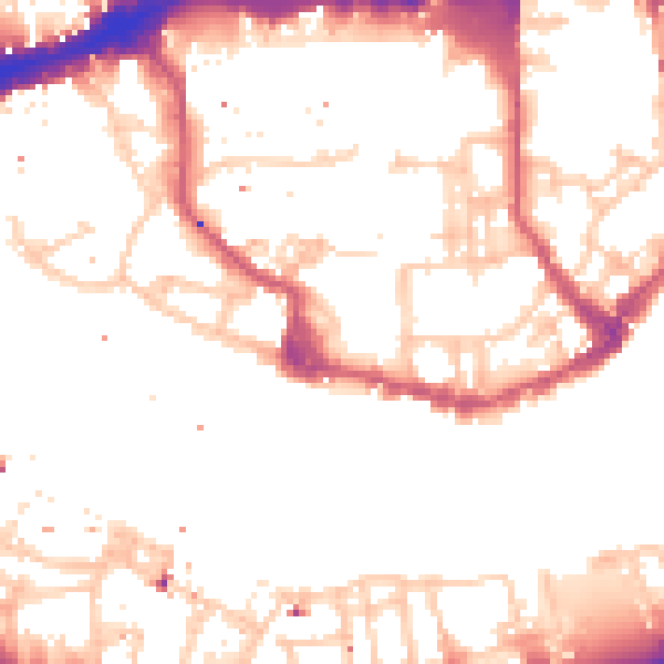 Daytime road noise heatmap for E1W 1PH