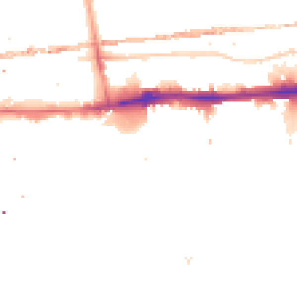 Night-time road noise heatmap for E1W 3HZ