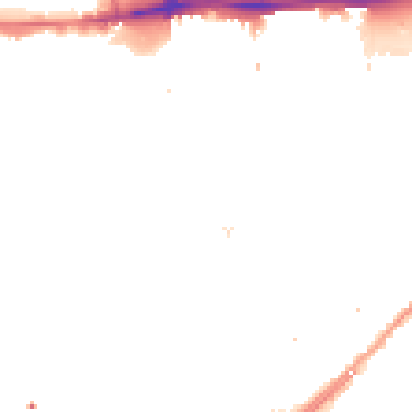 Night-time road noise heatmap for E1W 3NS