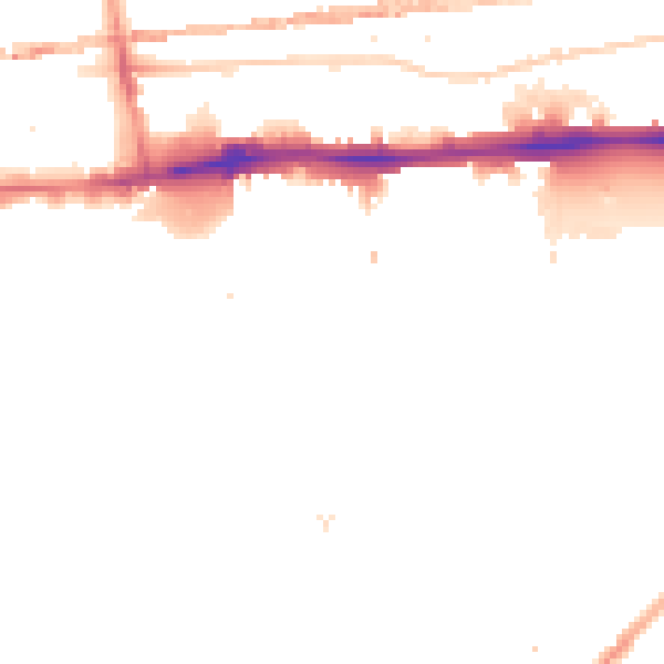 Night-time road noise heatmap for E1W 3RN