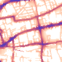 Daytime road noise heatmap for E2 0AA