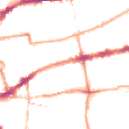 Night-time road noise heatmap for E2 0AA