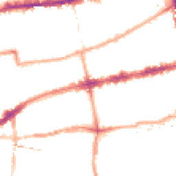 Night-time road noise heatmap for E2 0AG