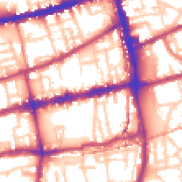 Daytime road noise heatmap for E2 0AN