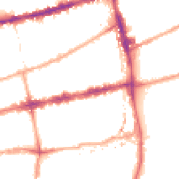 Night-time road noise heatmap for E2 0AP