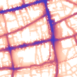 Daytime road noise heatmap for E2 0AR
