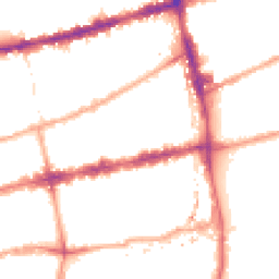 Night-time road noise heatmap for E2 0AT