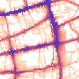 Daytime road noise heatmap for E2 0AU