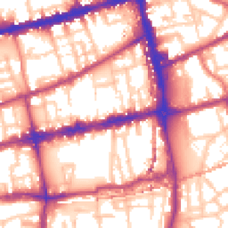 Daytime road noise heatmap for E2 0AW