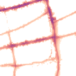 Night-time road noise heatmap for E2 0AW