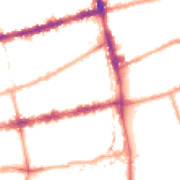 Night-time road noise heatmap for E2 0AX