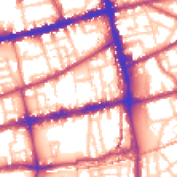 Daytime road noise heatmap for E2 0AY