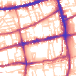 Daytime road noise heatmap for E2 0AZ