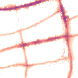 Night-time road noise heatmap for E2 0AZ