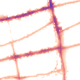 Night-time road noise heatmap for E2 0BA