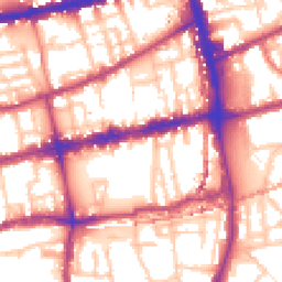 Daytime road noise heatmap for E2 0BB