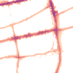 Night-time road noise heatmap for E2 0BB
