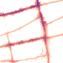 Night-time road noise heatmap for E2 0BD