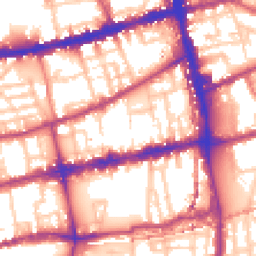 Daytime road noise heatmap for E2 0BJ