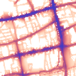 Daytime road noise heatmap for E2 0BL