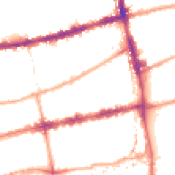 Night-time road noise heatmap for E2 0BL