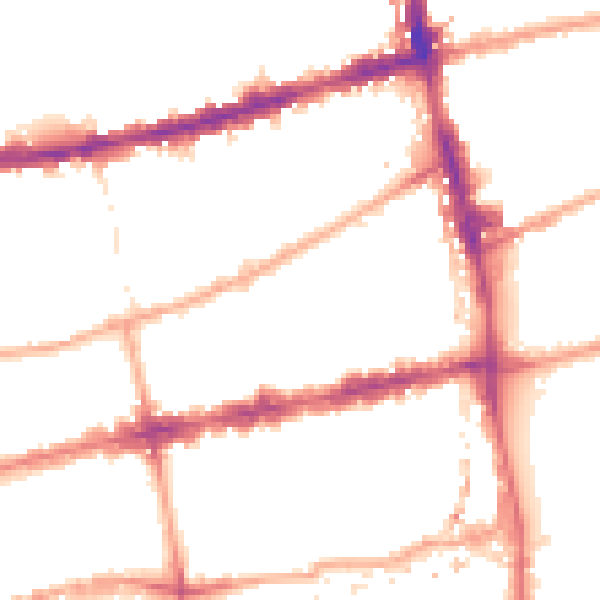 Night-time road noise heatmap for E2 0BL