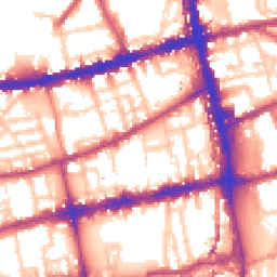 Daytime road noise heatmap for E2 0BN