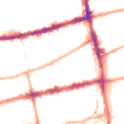 Night-time road noise heatmap for E2 0BN