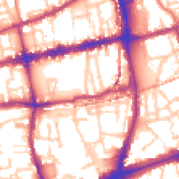 Daytime road noise heatmap for E2 0BP