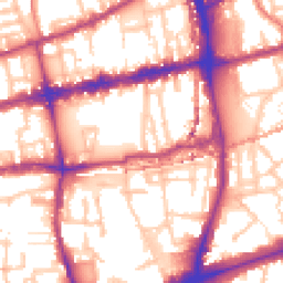 Daytime road noise heatmap for E2 0BS