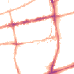 Night-time road noise heatmap for E2 0BS