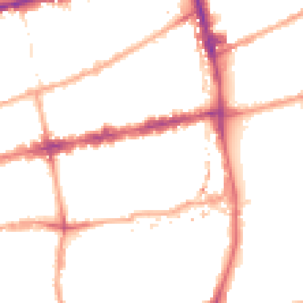 Night-time road noise heatmap for E2 0BU