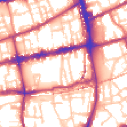 Daytime road noise heatmap for E2 0BY