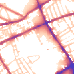 Daytime road noise heatmap for E2 0DD