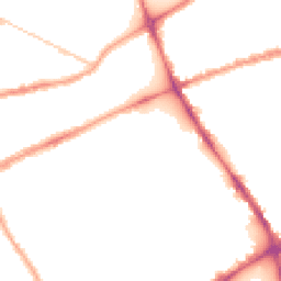 Night-time road noise heatmap for E2 0DD