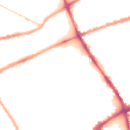 Night-time road noise heatmap for E2 0DG