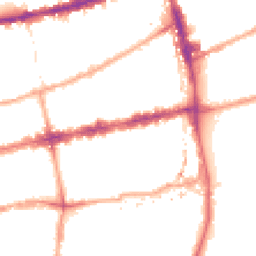 Night-time road noise heatmap for E2 0DJ