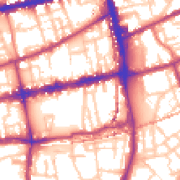 Daytime road noise heatmap for E2 0DL